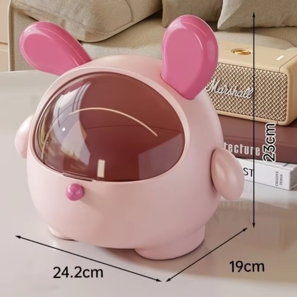 Pink Bunny Ear Storage Container NWOT